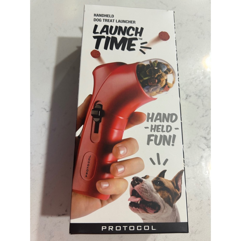 Protocol Unisex Launch Time Handheld Dog Treat Launcher Plastic OS Red Catapult